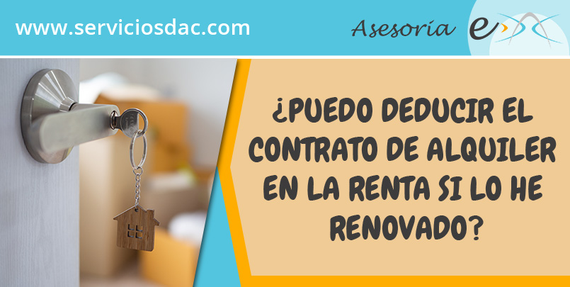 Reclamación constructor eliminar Puedo deducir el contrato de alquiler en la renta si lo he renovado? -  Servicios Edac